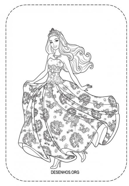 70 Desenhos Da Barbie Para Colorir Revista Artesanato