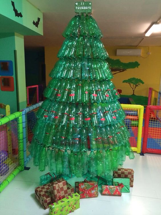 artesanato com garrafa pet para natal