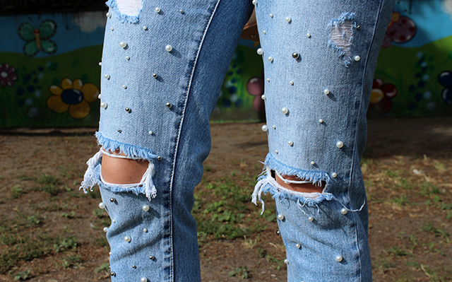 como desfiar calças jeans