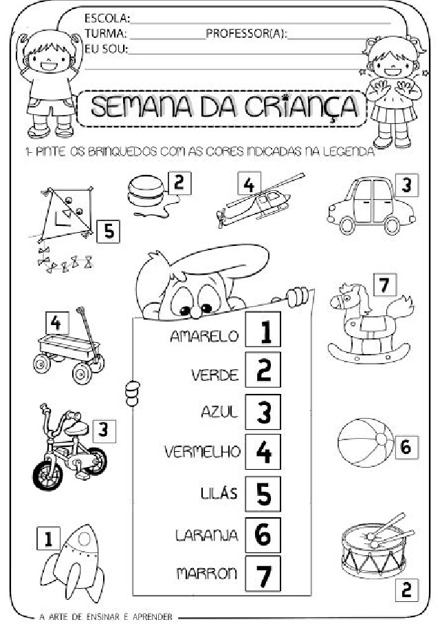 Atividade Dia das Crianças Educação Infantil: 41 Modelos para Imprimir