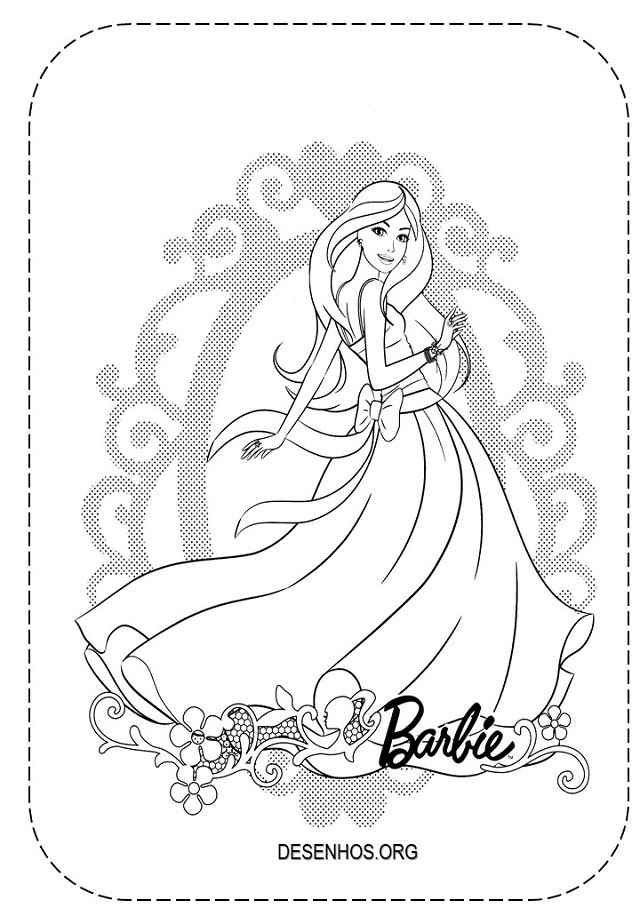 Barbie cozinheira para colorir - Imprimir Desenhos