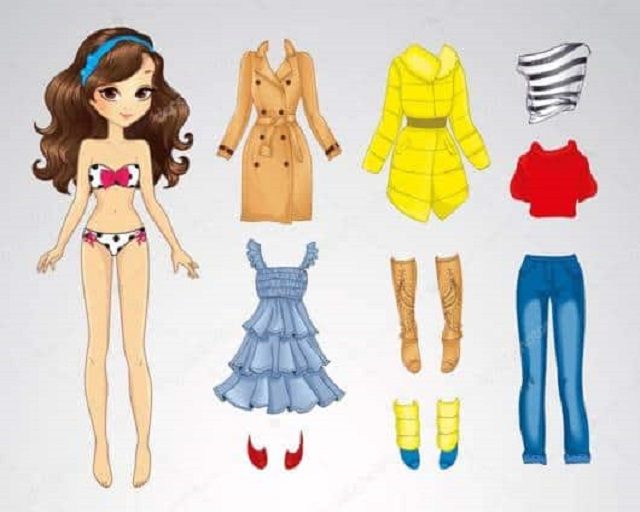 Bonecas de Papel - Barbie com roupas para imprimir - Brinquedos de Papel