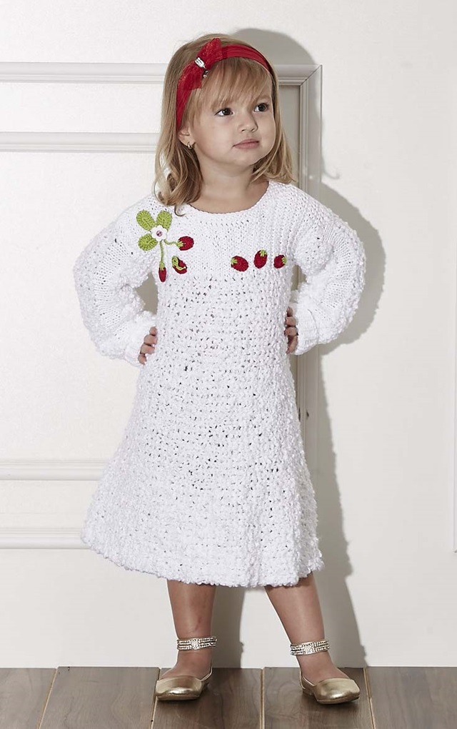 modelo de vestido de crochê para criança