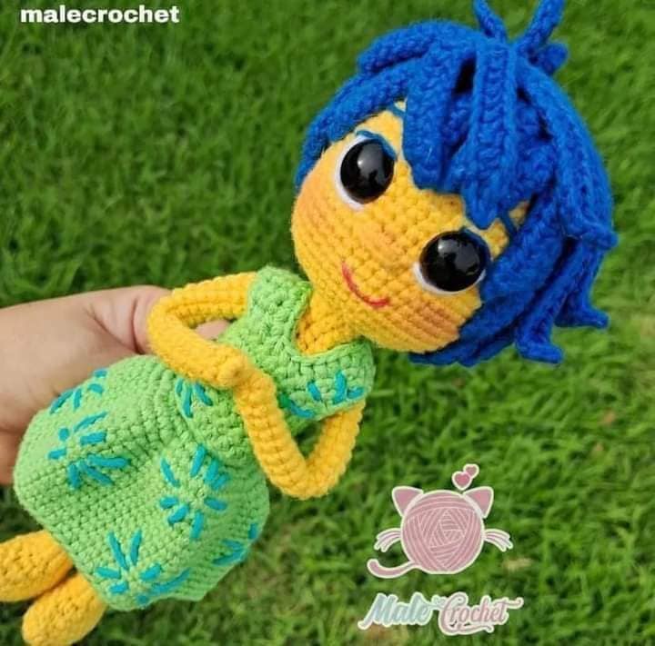 alegria divertidamente amigurumi