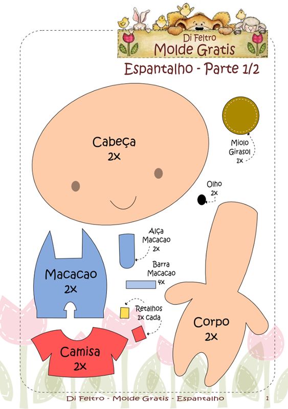 molde espantalho são joão