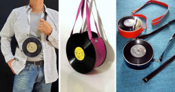 Artesanato com Disco de Vinil: 31 Ideias de Bolsas para se Inspirar