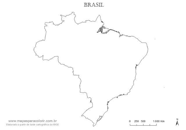 mapa do brasil inteiro para colorir 