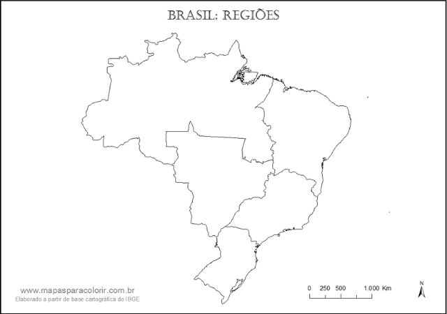 desenho do mapa do brasil para colorir