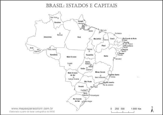 imagem do mapa do brasil para colorir