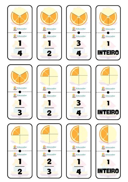 dominó para imprimir e recortar