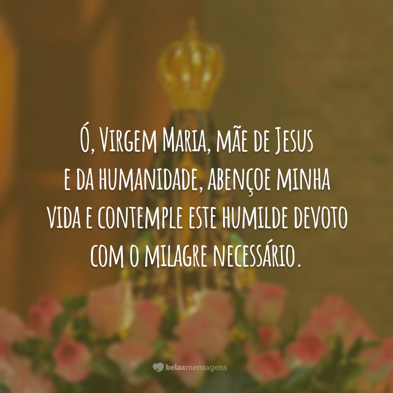 Qual a mensagem de Nossa Senhora?
