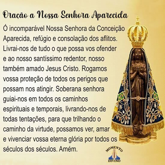 mensagem nossa senhora aparecida