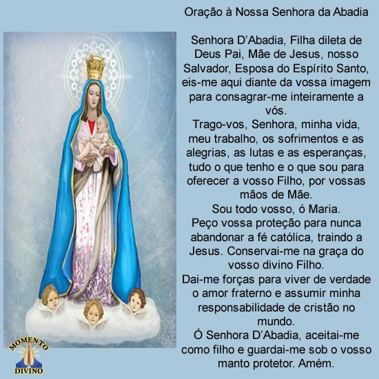 mensagem dia de nossa senhora