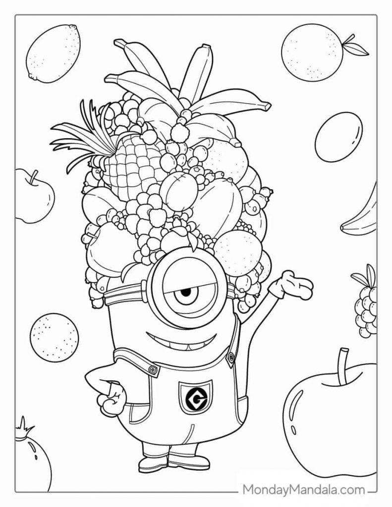 Desenho para colorir Minions 3