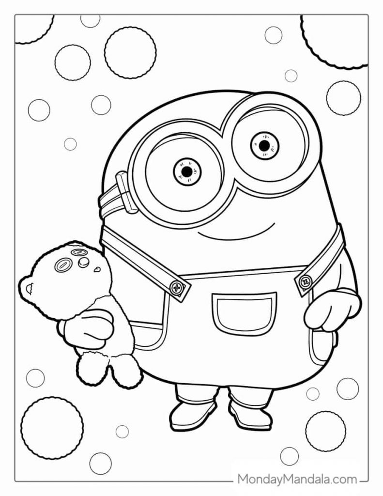 Minions para colorir PDF