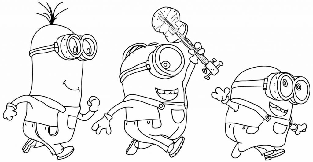 desenho dos minions para pintar