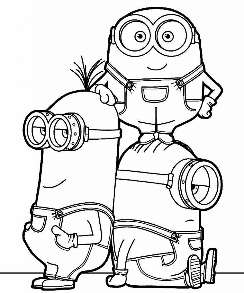 desenho para colorir minions 3