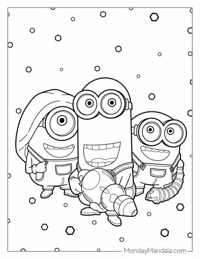 desenho para colorir minion