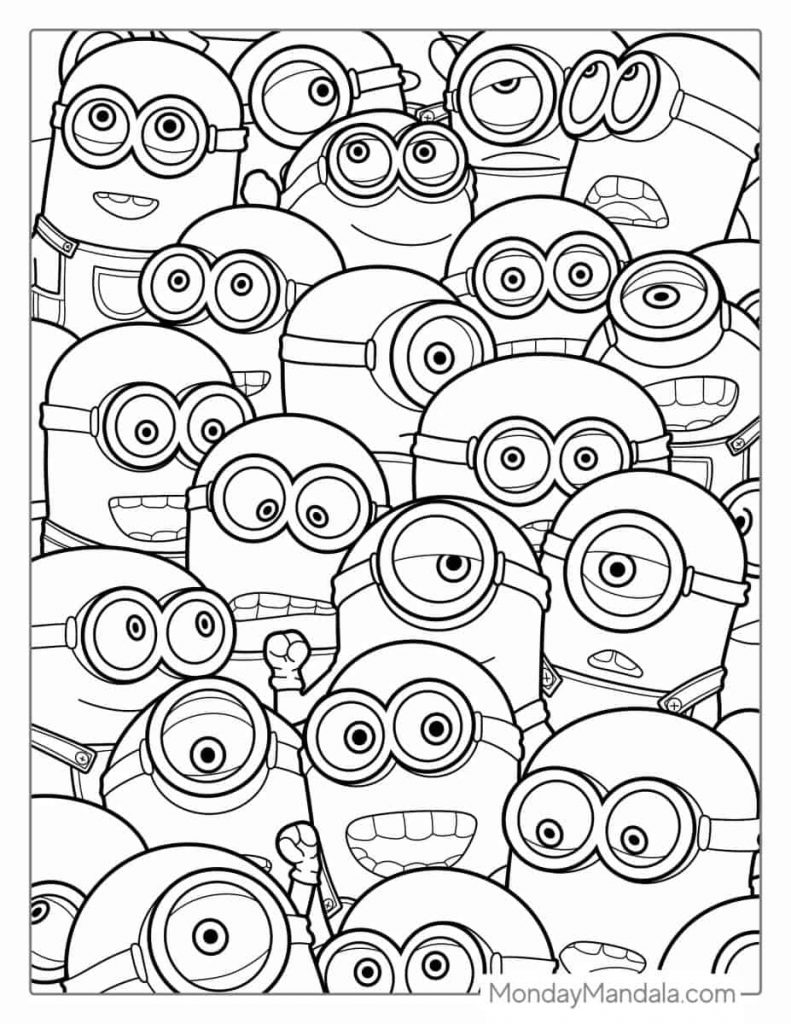 desenho para colorir do minions