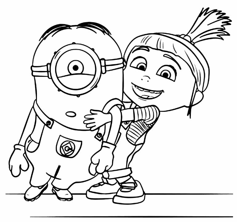 imagem do minions para colorir