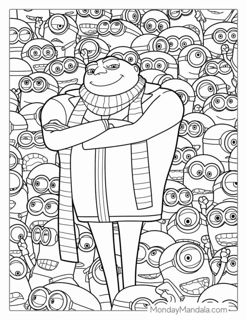 desenhos para colorir dos minions do meu malvado favorito