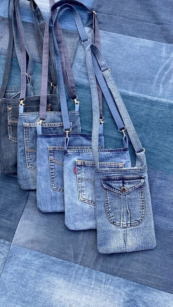 bolsa com calça jeans