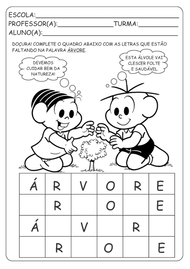 atividade dia da árvore educação infantil creche