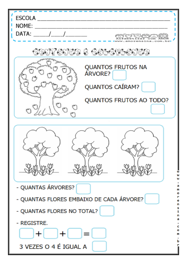 atividade dia da árvore 4 ano