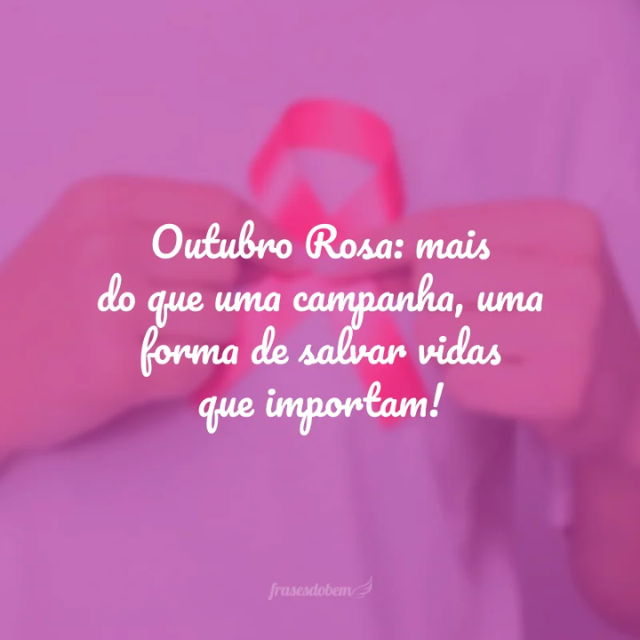 frase de motivação outubro rosa