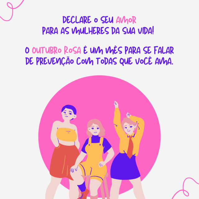 frase outubro rosa para imprimir