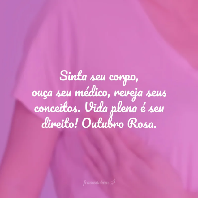 campanha outubro rosa frases