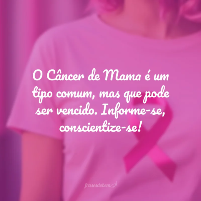 conscientização outubro rosa frases